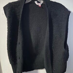 No Boundaries Black Textured Cardigan